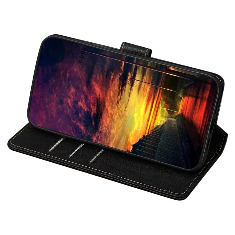 For Xiaomi Redmi Turbo 3 5G / Poco F6 5G Case RFID Blocking Leather Flip Phone Cover Magnetic Clasp