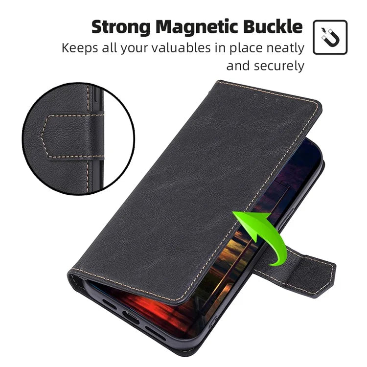 For Xiaomi Redmi Turbo 3 5G / Poco F6 5G Case RFID Blocking Leather Flip Phone Cover Magnetic Clasp