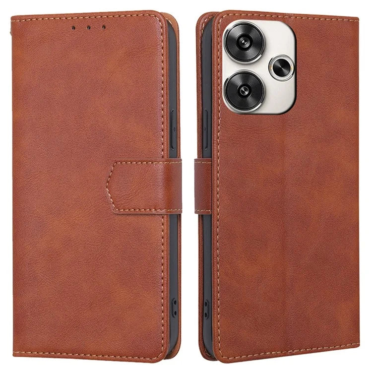 For Xiaomi Redmi Turbo 3 5G / Poco F6 5G Case RFID Blocking Leather Flip Phone Cover Magnetic Clasp
