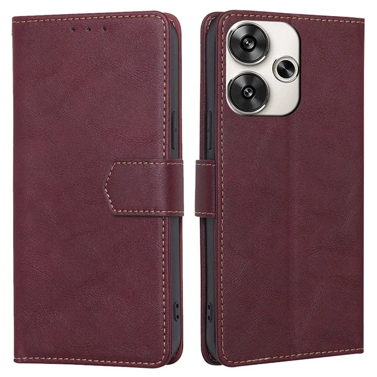 For Xiaomi Redmi Turbo 3 5G / Poco F6 5G Case RFID Blocking Leather Flip Phone Cover Magnetic Clasp
