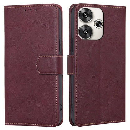 For Xiaomi Redmi Turbo 3 5G / Poco F6 5G Case RFID Blocking Leather Flip Phone Cover Magnetic Clasp