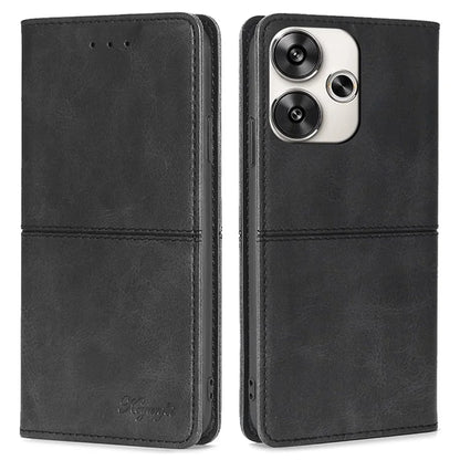 For Xiaomi Redmi Turbo 3 5G / Poco F6 5G Folio Case with Card Slots PU Leather Stand Magnetic Closure Phone Cover