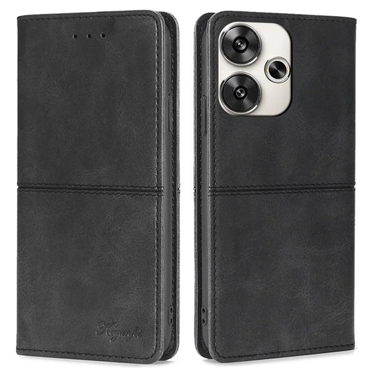 For Xiaomi Redmi Turbo 3 5G / Poco F6 5G Folio Case with Card Slots PU Leather Stand Magnetic Closure Phone Cover