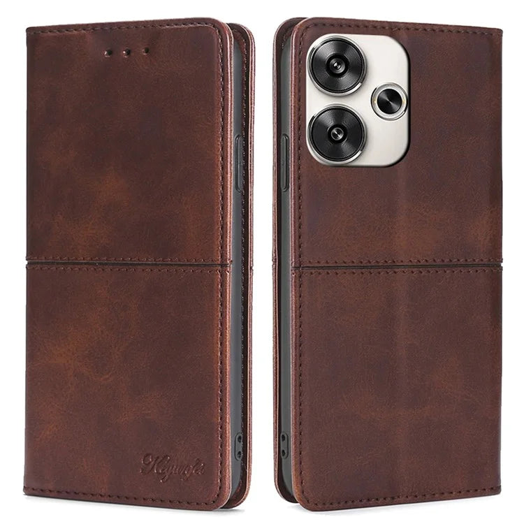 For Xiaomi Redmi Turbo 3 5G / Poco F6 5G Folio Case with Card Slots PU Leather Stand Magnetic Closure Phone Cover