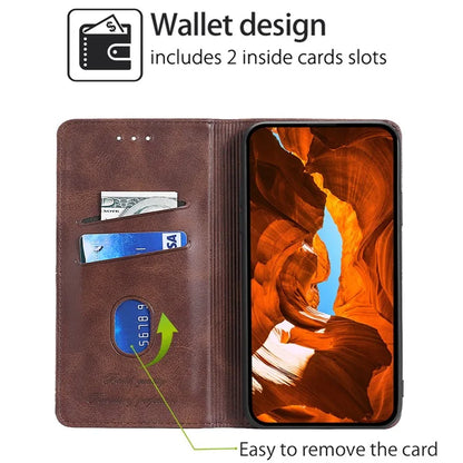 For Xiaomi Redmi Turbo 3 5G / Poco F6 5G Folio Case with Card Slots PU Leather Stand Magnetic Closure Phone Cover