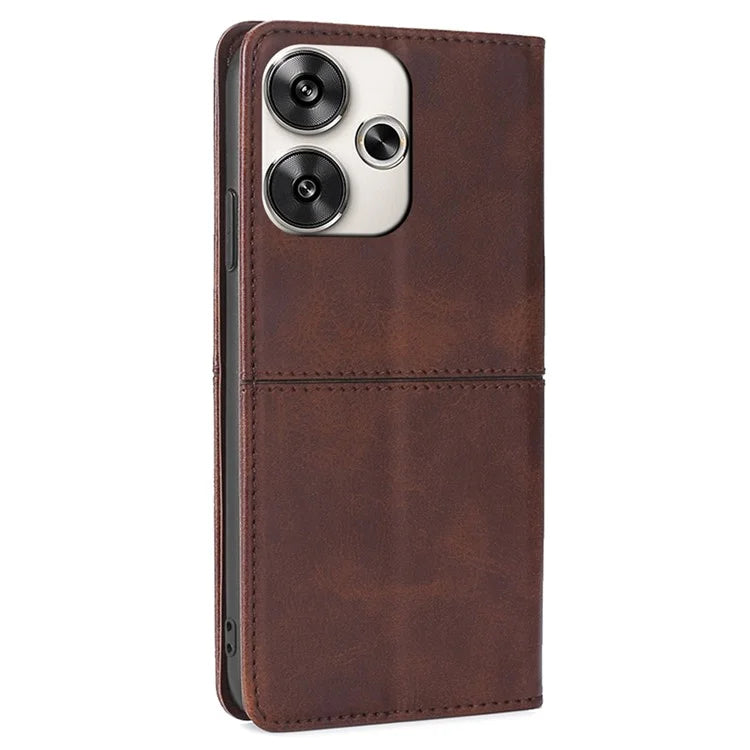 For Xiaomi Redmi Turbo 3 5G / Poco F6 5G Folio Case with Card Slots PU Leather Stand Magnetic Closure Phone Cover
