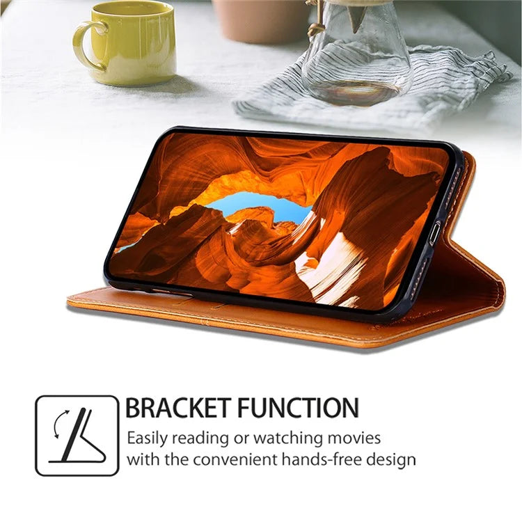 For Xiaomi Redmi Turbo 3 5G / Poco F6 5G Folio Case with Card Slots PU Leather Stand Magnetic Closure Phone Cover
