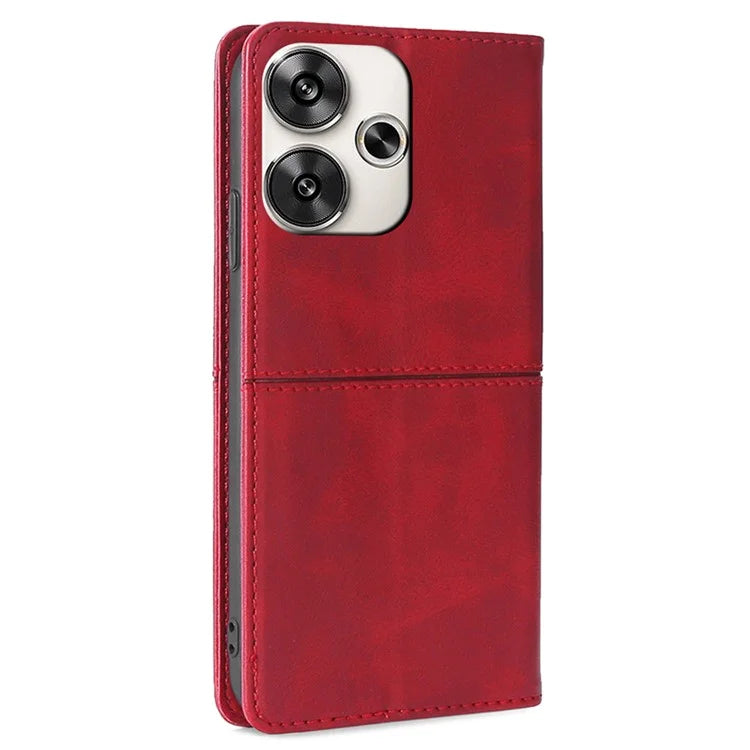 For Xiaomi Redmi Turbo 3 5G / Poco F6 5G Folio Case with Card Slots PU Leather Stand Magnetic Closure Phone Cover