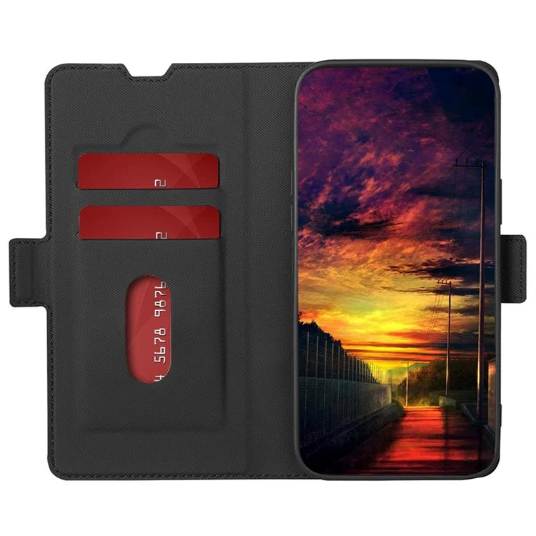 For Xiaomi Redmi Turbo 3 5G / Poco F6 5G Case Card Holder Twill Texture Leather Flip Phone Cover