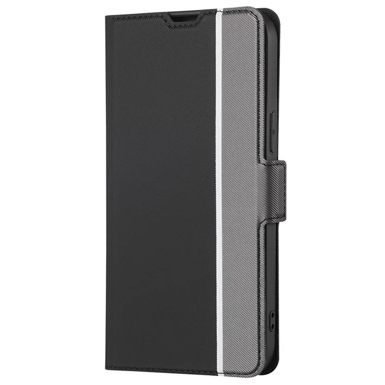 For Xiaomi Redmi Turbo 3 5G / Poco F6 5G Case Card Holder Twill Texture Leather Flip Phone Cover