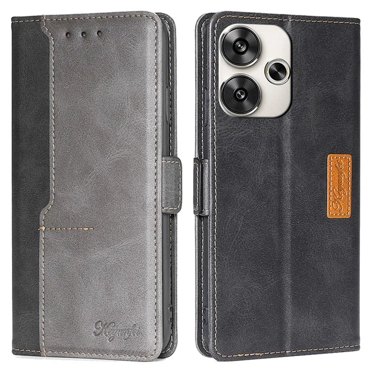 For Xiaomi Redmi Turbo 3 5G / Poco F6 5G Case Color Splicing Leather Drop-Proof Phone Cover with Wallet