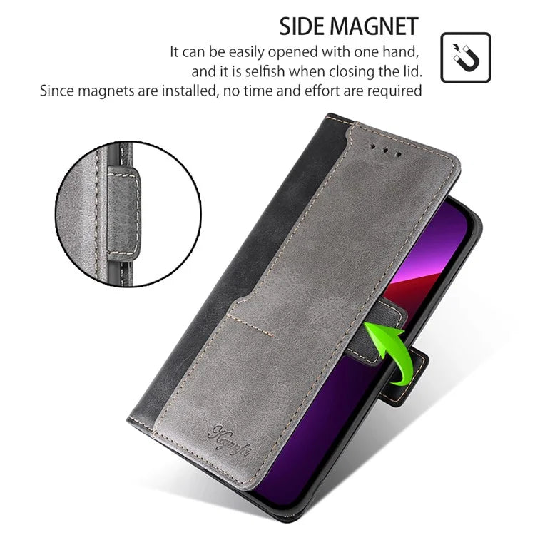 For Xiaomi Redmi Turbo 3 5G / Poco F6 5G Case Color Splicing Leather Drop-Proof Phone Cover with Wallet