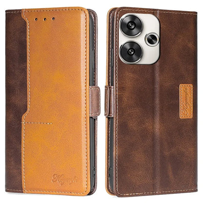 For Xiaomi Redmi Turbo 3 5G / Poco F6 5G Case Color Splicing Leather Drop-Proof Phone Cover with Wallet