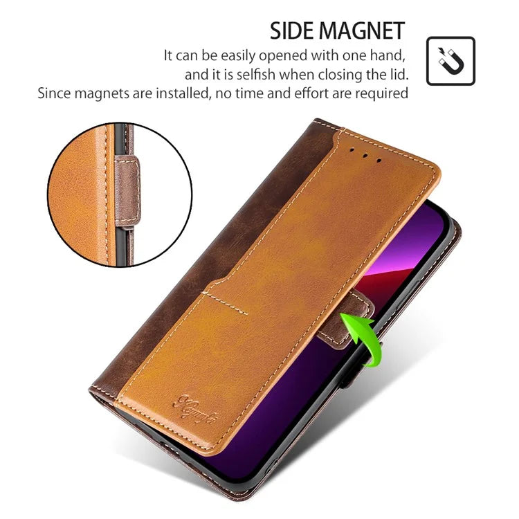 For Xiaomi Redmi Turbo 3 5G / Poco F6 5G Case Color Splicing Leather Drop-Proof Phone Cover with Wallet