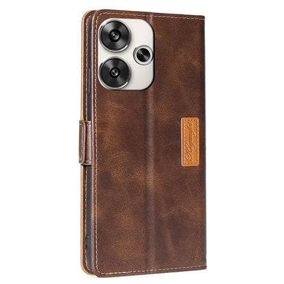 For Xiaomi Redmi Turbo 3 5G / Poco F6 5G Case Color Splicing Leather Drop-Proof Phone Cover with Wallet