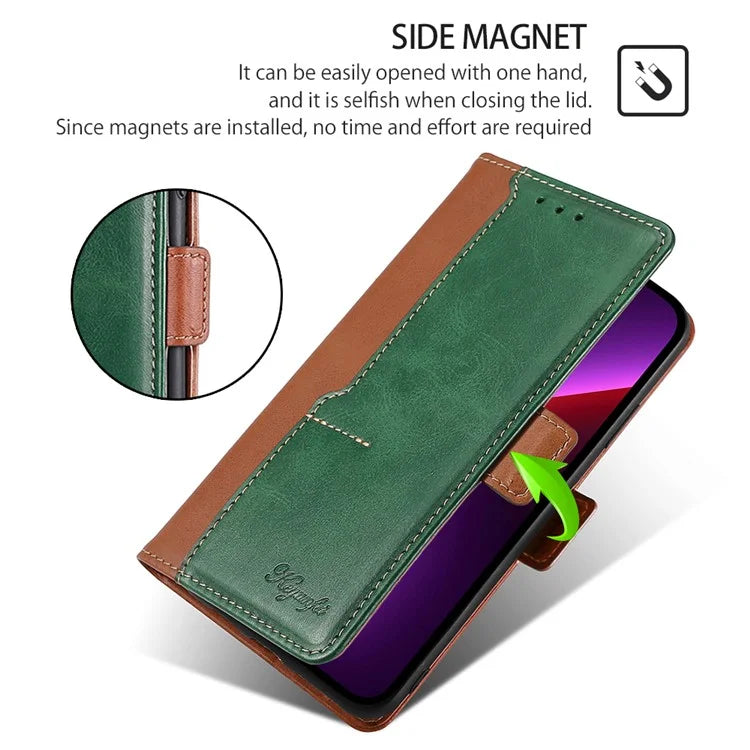 For Xiaomi Redmi Turbo 3 5G / Poco F6 5G Case Color Splicing Leather Drop-Proof Phone Cover with Wallet
