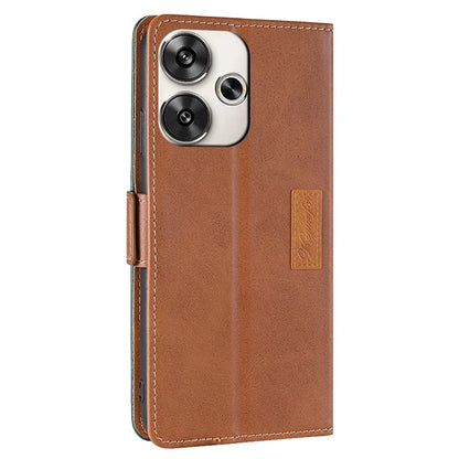 For Xiaomi Redmi Turbo 3 5G / Poco F6 5G Case Color Splicing Leather Drop-Proof Phone Cover with Wallet