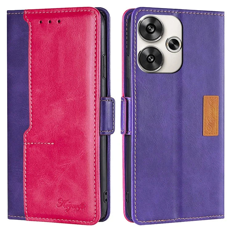 For Xiaomi Redmi Turbo 3 5G / Poco F6 5G Case Color Splicing Leather Drop-Proof Phone Cover with Wallet