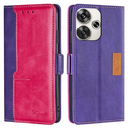 For Xiaomi Redmi Turbo 3 5G / Poco F6 5G Case Color Splicing Leather Drop-Proof Phone Cover with Wallet