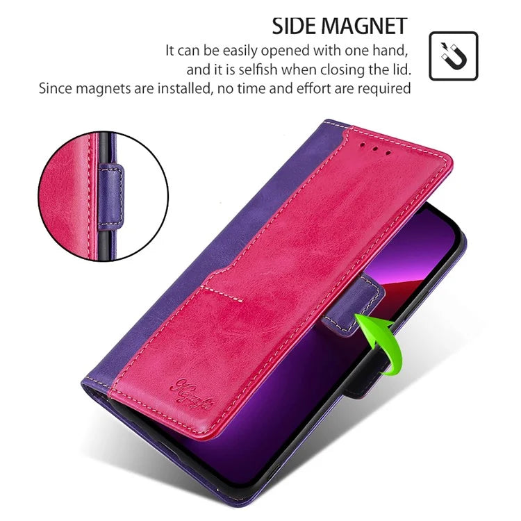 For Xiaomi Redmi Turbo 3 5G / Poco F6 5G Case Color Splicing Leather Drop-Proof Phone Cover with Wallet