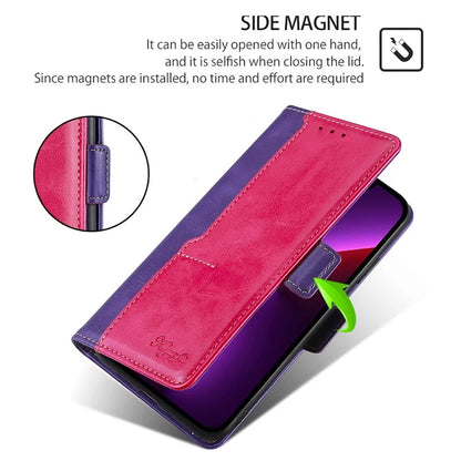 For Xiaomi Redmi Turbo 3 5G / Poco F6 5G Case Color Splicing Leather Drop-Proof Phone Cover with Wallet