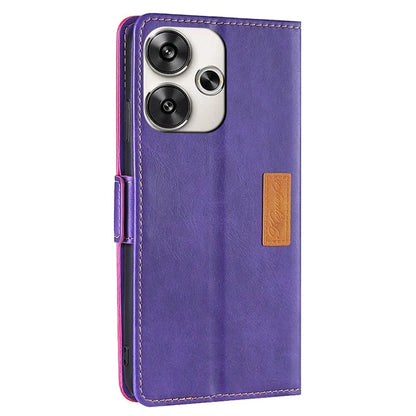 For Xiaomi Redmi Turbo 3 5G / Poco F6 5G Case Color Splicing Leather Drop-Proof Phone Cover with Wallet
