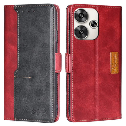 For Xiaomi Redmi Turbo 3 5G / Poco F6 5G Case Color Splicing Leather Drop-Proof Phone Cover with Wallet