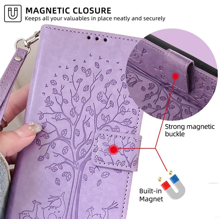 For Xiaomi Redmi Turbo 3 5G / Poco F6 5G Case PU Leather Deer Imprinted Wallet Phone Cover