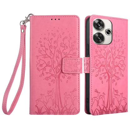 For Xiaomi Redmi Turbo 3 5G / Poco F6 5G Case PU Leather Deer Imprinted Wallet Phone Cover