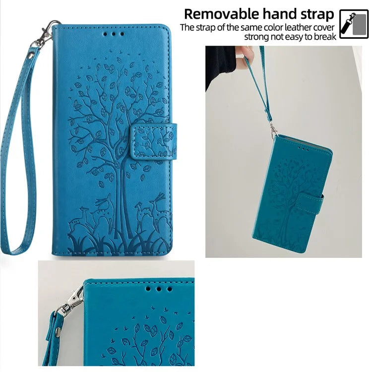 For Xiaomi Redmi Turbo 3 5G / Poco F6 5G Case PU Leather Deer Imprinted Wallet Phone Cover