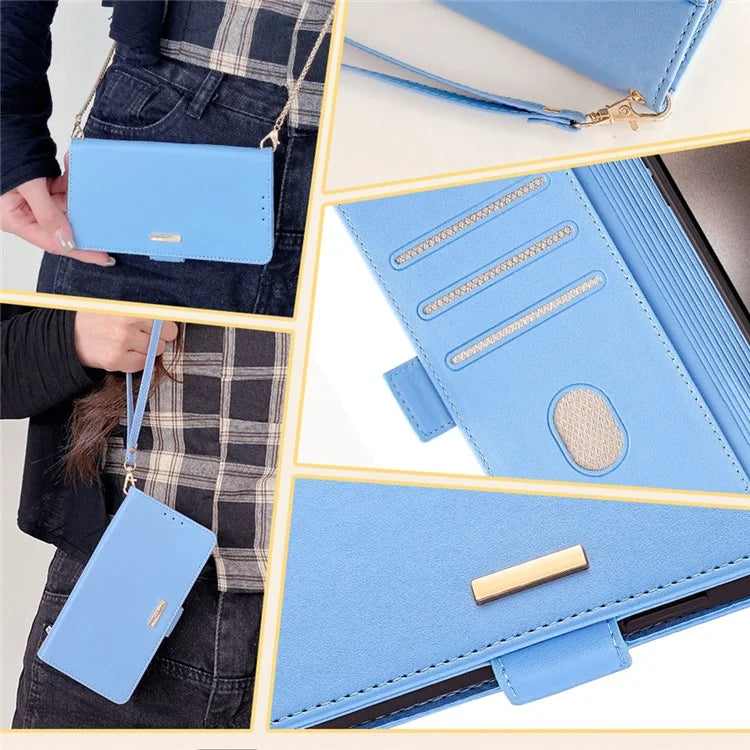 For Xiaomi Redmi Turbo 3 5G / Poco F6 5G Crossbody Case RFID Blocking Wallet PU Leather Folding Stand Phone Cover