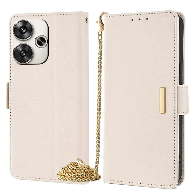 For Xiaomi Redmi Turbo 3 5G / Poco F6 5G Crossbody Case RFID Blocking Wallet PU Leather Folding Stand Phone Cover
