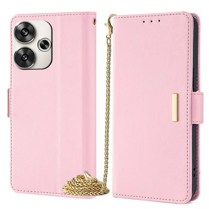 For Xiaomi Redmi Turbo 3 5G / Poco F6 5G Crossbody Case RFID Blocking Wallet PU Leather Folding Stand Phone Cover