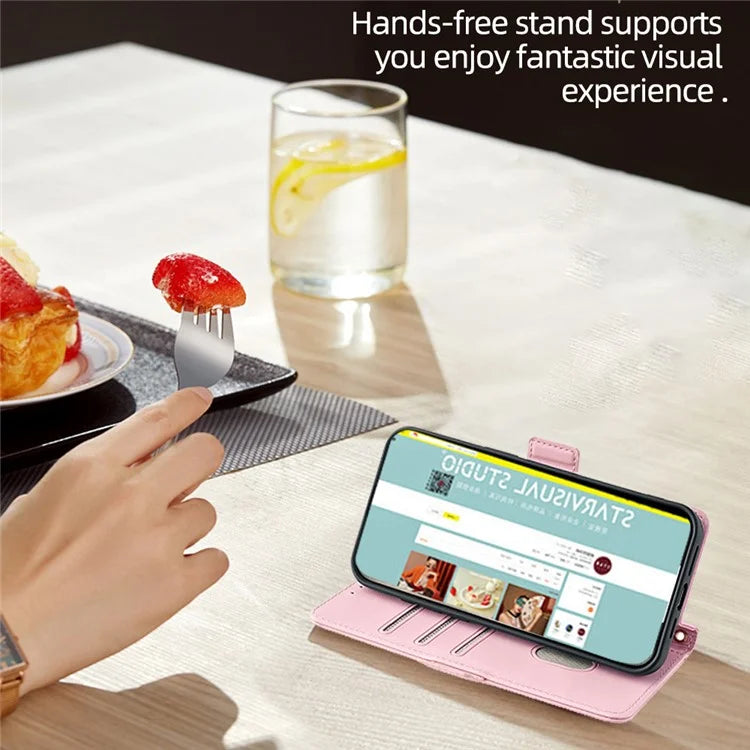 For Xiaomi Redmi Turbo 3 5G / Poco F6 5G Crossbody Case RFID Blocking Wallet PU Leather Folding Stand Phone Cover