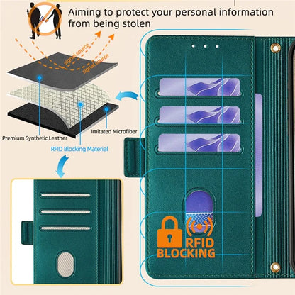 For Xiaomi Redmi Turbo 3 5G / Poco F6 5G Crossbody Case RFID Blocking Wallet PU Leather Folding Stand Phone Cover