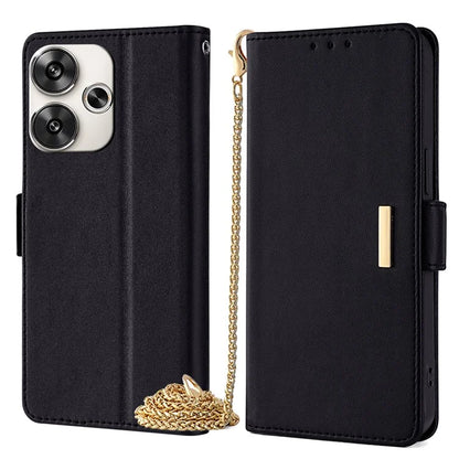 For Xiaomi Redmi Turbo 3 5G / Poco F6 5G Crossbody Case RFID Blocking Wallet PU Leather Folding Stand Phone Cover