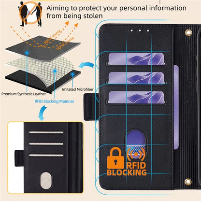 For Xiaomi Redmi Turbo 3 5G / Poco F6 5G Crossbody Case RFID Blocking Wallet PU Leather Folding Stand Phone Cover