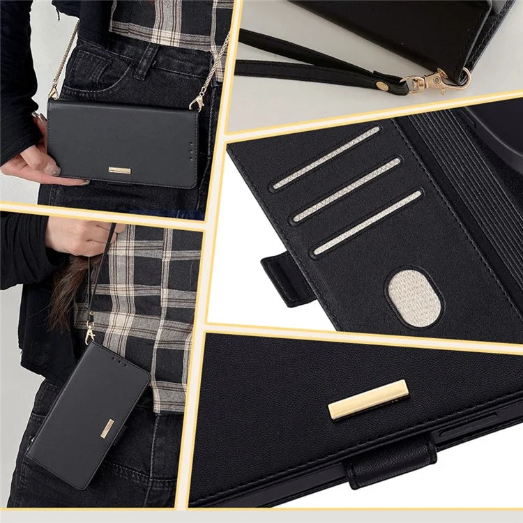 For Xiaomi Redmi Turbo 3 5G / Poco F6 5G Crossbody Case RFID Blocking Wallet PU Leather Folding Stand Phone Cover