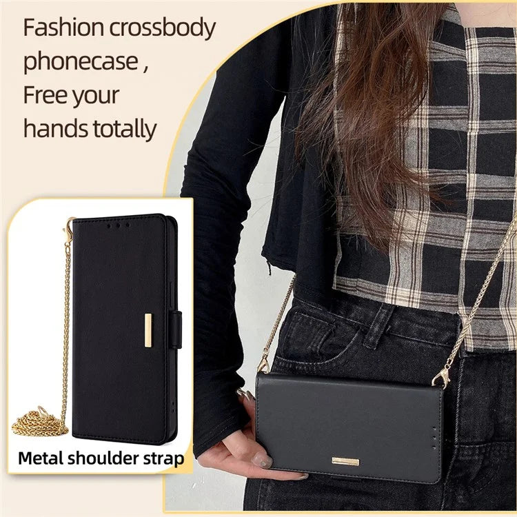 For Xiaomi Redmi Turbo 3 5G / Poco F6 5G Crossbody Case RFID Blocking Wallet PU Leather Folding Stand Phone Cover