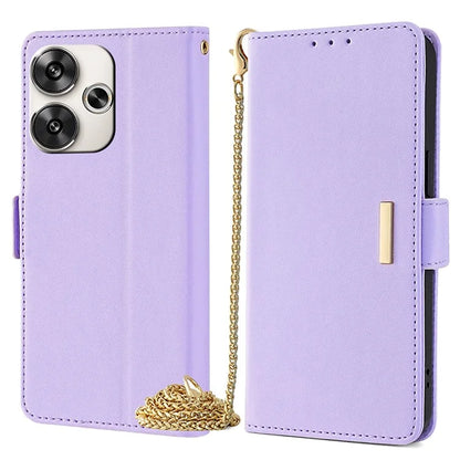 For Xiaomi Redmi Turbo 3 5G / Poco F6 5G Crossbody Case RFID Blocking Wallet PU Leather Folding Stand Phone Cover