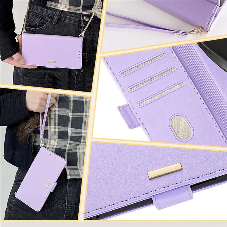 For Xiaomi Redmi Turbo 3 5G / Poco F6 5G Crossbody Case RFID Blocking Wallet PU Leather Folding Stand Phone Cover