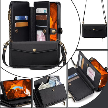 For Xiaomi Redmi Turbo 3 5G / Poco F6 5G Phone Case Large Capacity Wallet Leather Stand Protective Cover with 2 Straps