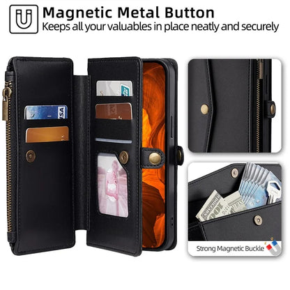 For Xiaomi Redmi Turbo 3 5G / Poco F6 5G Phone Case Large Capacity Wallet Leather Stand Protective Cover with 2 Straps
