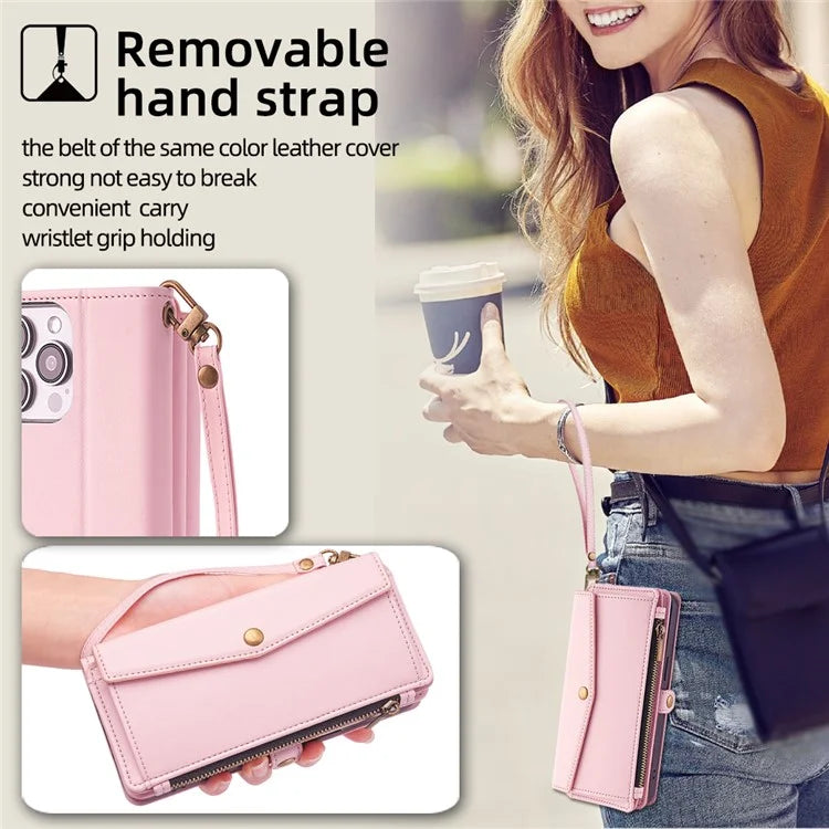 For Xiaomi Redmi Turbo 3 5G / Poco F6 5G Phone Case Large Capacity Wallet Leather Stand Protective Cover with 2 Straps