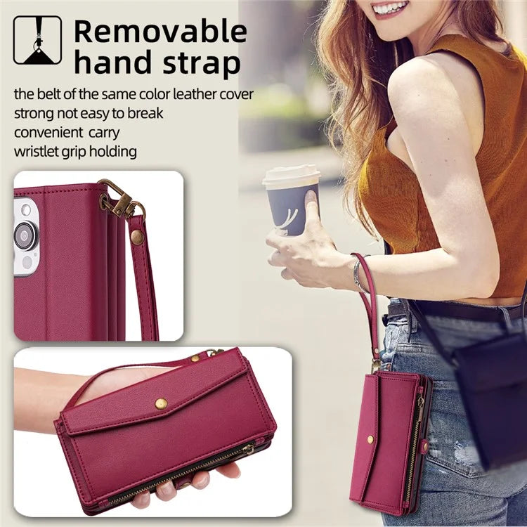 For Xiaomi Redmi Turbo 3 5G / Poco F6 5G Phone Case Large Capacity Wallet Leather Stand Protective Cover with 2 Straps