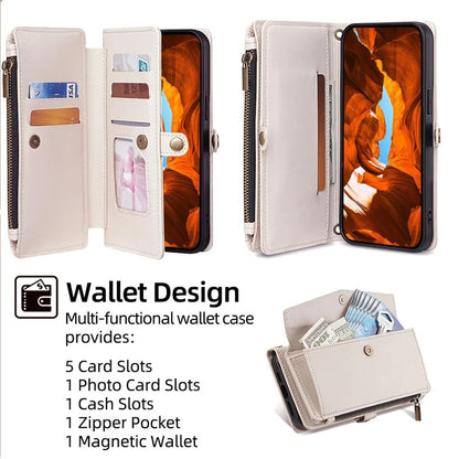 For Xiaomi Redmi Turbo 3 5G / Poco F6 5G Phone Case Large Capacity Wallet Leather Stand Protective Cover with 2 Straps