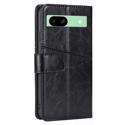 For Google Pixel 8a Geometric Splicing Case Leather Wallet Stand Phone Cover