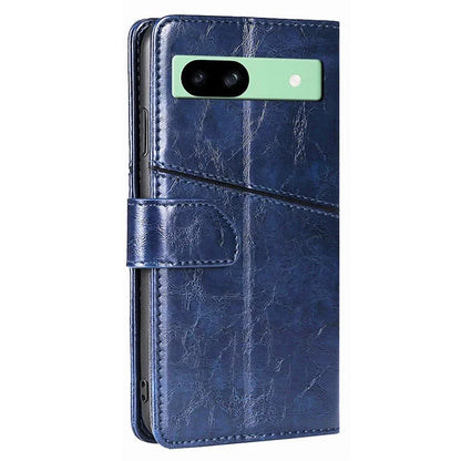 For Google Pixel 8a Geometric Splicing Case Leather Wallet Stand Phone Cover