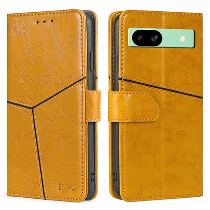 For Google Pixel 8a Geometric Splicing Case Leather Wallet Stand Phone Cover