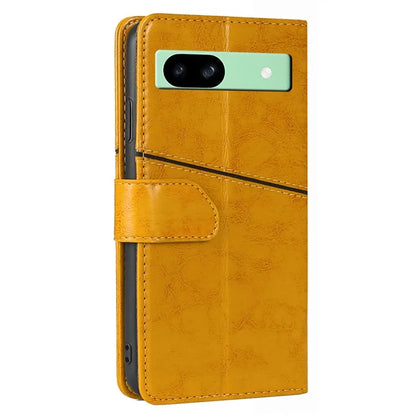 For Google Pixel 8a Geometric Splicing Case Leather Wallet Stand Phone Cover